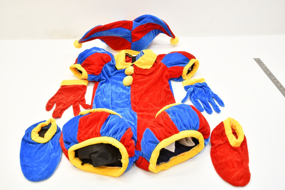 X-COSTUME Pomni Kids Digital Circus Cosplay Costume Set Complete Outfit 7/8Y